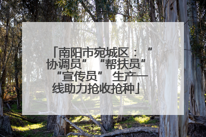 南阳市宛城区：“协调员”“帮扶员”“宣传员” 生产一线助力抢收抢种