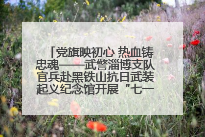 党旗映初心 热血铸忠魂——武警淄博支队官兵赴黑铁山抗日武装起义纪念馆开展“七一”主题党日活动