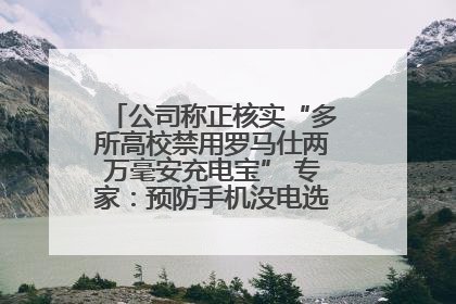 公司称正核实“多所高校禁用罗马仕两万毫安充电宝” 专家：预防手机没电选中等体积产品即可