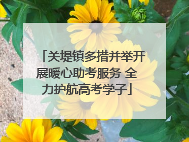 关堤镇多措并举开展暖心助考服务 全力护航高考学子