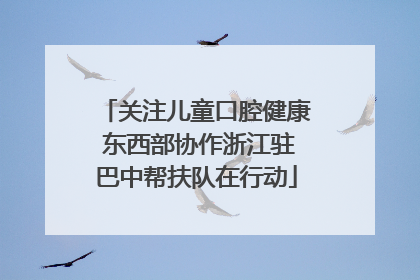 关注儿童口腔健康 东西部协作浙江驻巴中帮扶队在行动