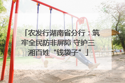 农发行湖南省分行：筑牢全民防非屏障 守护三湘百姓“钱袋子”