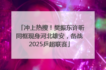 冲上热搜！樊振东许昕同框现身河北雄安，备战2025乒超联赛
