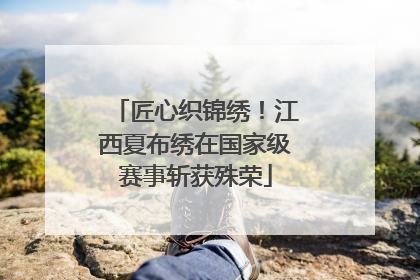 匠心织锦绣！江西夏布绣在国家级赛事斩获殊荣
