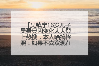 吴镇宇16岁儿子吴费曼因变化太大登上热搜，本人晒搞怪照：如果不喜欢现在的我可以离开