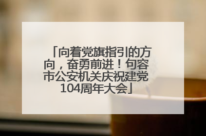 向着党旗指引的方向，奋勇前进！句容市公安机关庆祝建党104周年大会