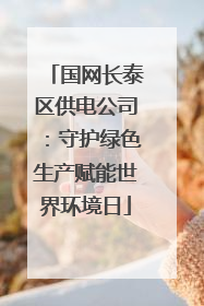 国网长泰区供电公司：守护绿色生产赋能世界环境日