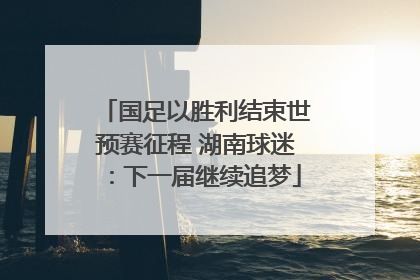国足以胜利结束世预赛征程 湖南球迷：下一届继续追梦