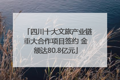四川十大文旅产业链重大合作项目签约 金额达80.8亿元