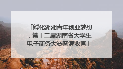 孵化湖湘青年创业梦想，第十二届湖南省大学生电子商务大赛圆满收官