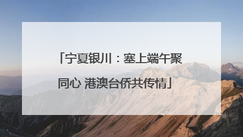 宁夏银川：塞上端午聚同心 港澳台侨共传情