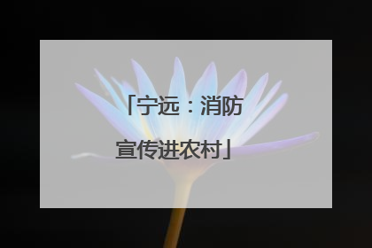 宁远：消防宣传进农村
