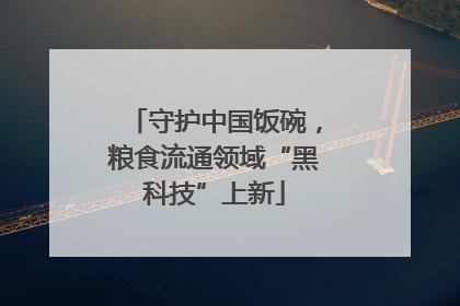 守护中国饭碗，粮食流通领域“黑科技”上新