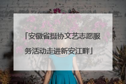 安徽省摄协文艺志愿服务活动走进新安江畔