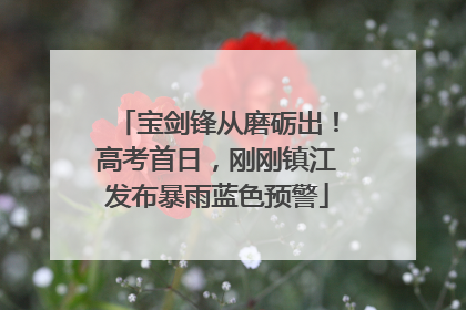 宝剑锋从磨砺出！高考首日，刚刚镇江发布暴雨蓝色预警