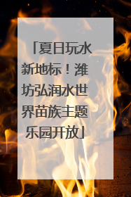 夏日玩水新地标！潍坊弘润水世界苗族主题乐园开放