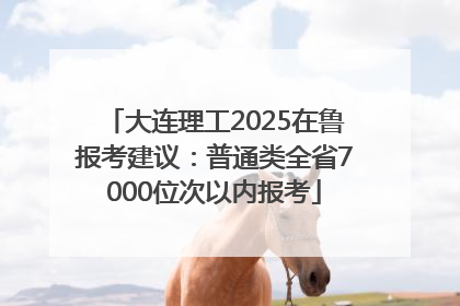 大连理工2025在鲁报考建议：普通类全省7000位次以内报考