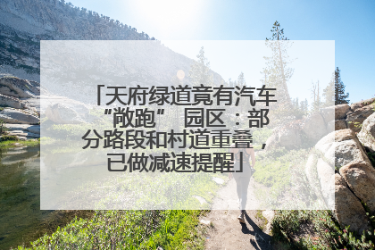 天府绿道竟有汽车“敞跑” 园区：部分路段和村道重叠，已做减速提醒
