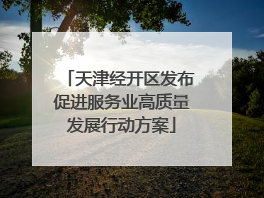 天津经开区发布促进服务业高质量发展行动方案