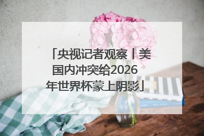 央视记者观察丨美国内冲突给2026年世界杯蒙上阴影
