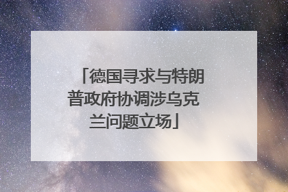 德国寻求与特朗普政府协调涉乌克兰问题立场
