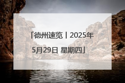 德州速览丨2025年5月29日 星期四