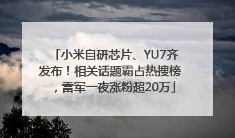 小米自研芯片、YU7齐发布！相关话题霸占热搜榜，雷军一夜涨粉超20万