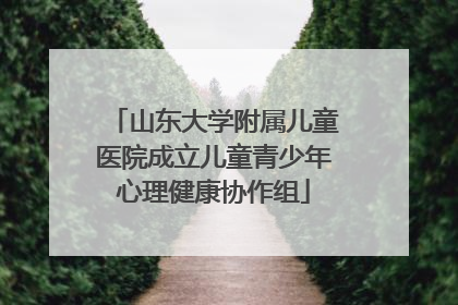 山东大学附属儿童医院成立儿童青少年心理健康协作组