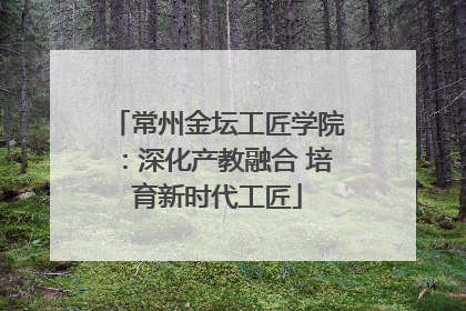 常州金坛工匠学院：深化产教融合 培育新时代工匠