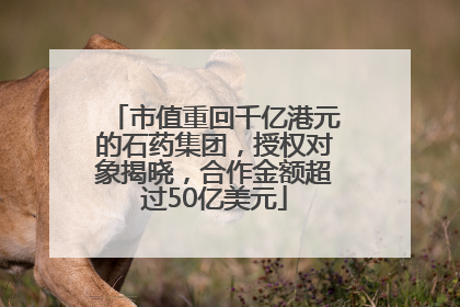 市值重回千亿港元的石药集团，授权对象揭晓，合作金额超过50亿美元