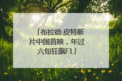 布拉德·皮特新片中国首映，年过六旬狂飙F1