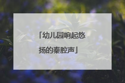 幼儿园响起悠扬的秦腔声
