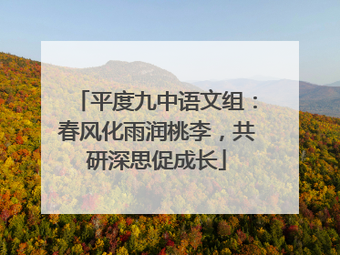 平度九中语文组：春风化雨润桃李，共研深思促成长