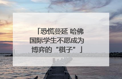恐慌蔓延 哈佛国际学生不愿成为博弈的“棋子”