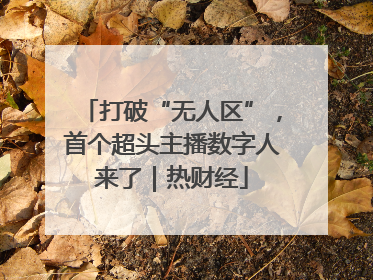打破“无人区”，首个超头主播数字人来了｜热财经