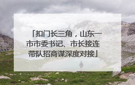 扣门长三角，山东一市市委书记、市长接连带队招商谋深度对接