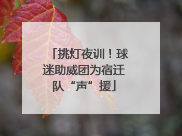 挑灯夜训！球迷助威团为宿迁队“声”援