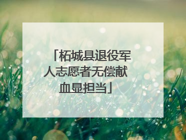 柘城县退役军人志愿者无偿献血显担当