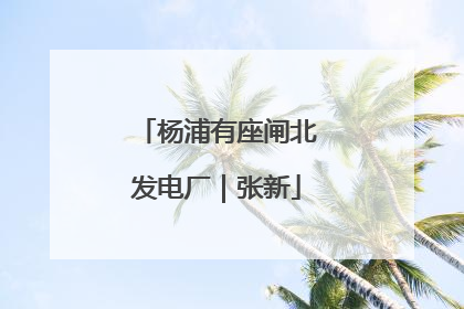 杨浦有座闸北发电厂｜张新