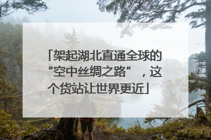 架起湖北直通全球的“空中丝绸之路”，这个货站让世界更近