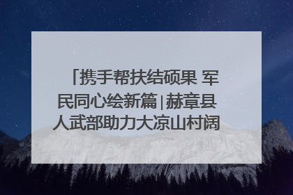 携手帮扶结硕果 军民同心绘新篇∣赫章县人武部助力大凉山村阔步乡村振兴路