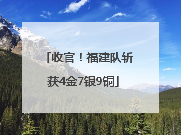 收官！福建队斩获4金7银9铜