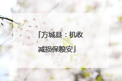 方城县：机收减损保粮安