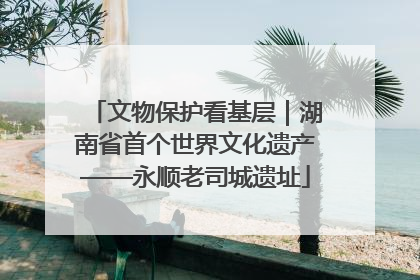 文物保护看基层｜湖南省首个世界文化遗产——永顺老司城遗址