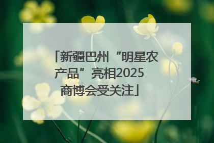 新疆巴州“明星农产品”亮相2025商博会受关注