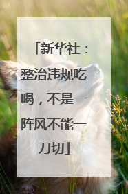 新华社：整治违规吃喝，不是一阵风不能一刀切