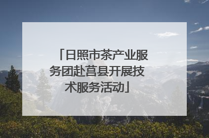 日照市茶产业服务团赴莒县开展技术服务活动