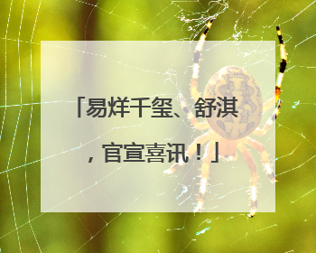 易烊千玺、舒淇，官宣喜讯！