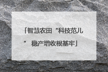 智慧农田“科技范儿” 稳产增收根基牢