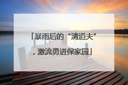 暴雨后的“清道夫”，激流勇进保家园
